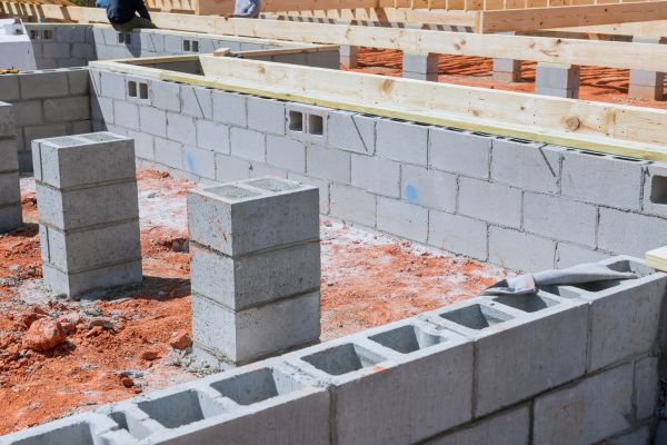 Cement Block Installation in Prior Lake